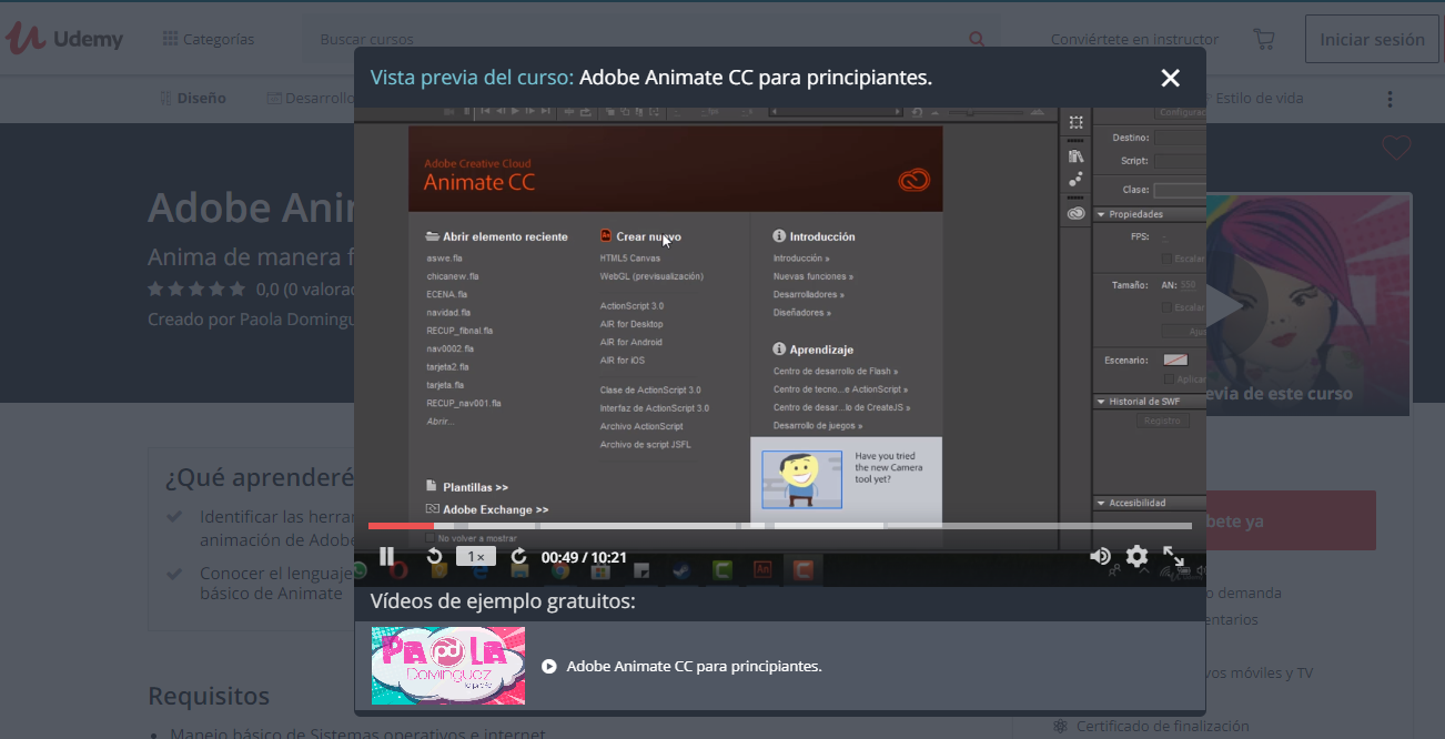 Udemy - Adobe Animate CC para principiantes.
